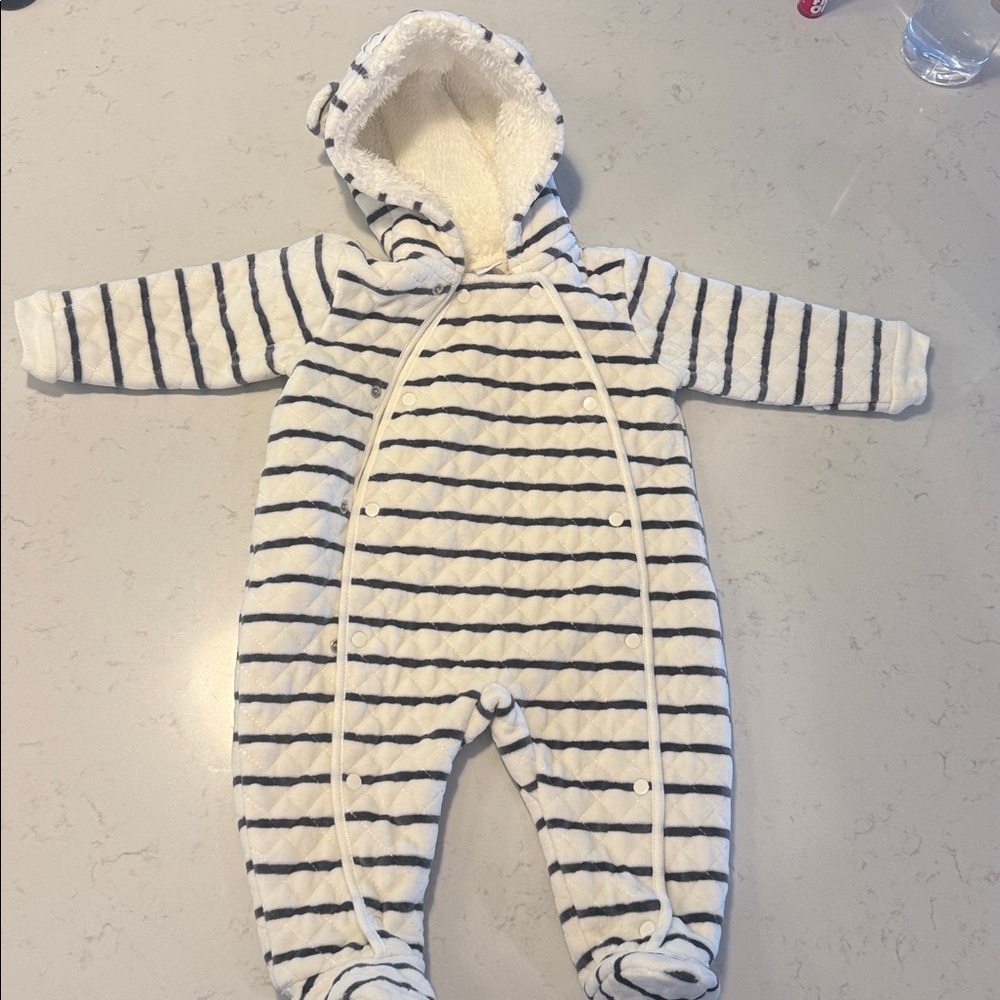 Nordstrom Hooded Bunting Infant One Piece Coat (with bear ears) Like new!